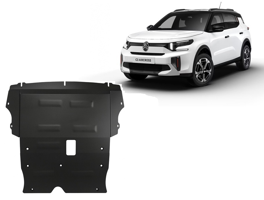 Steel skid plate for the protection of the engine and the gearbox for Citroen C3 Aircross