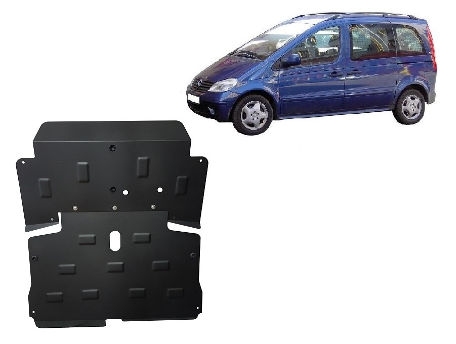 Steel skid plate for the protection of the engine and the gearbox for Mercedes Vaneo W414