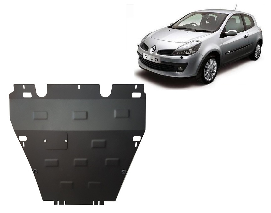Steel skid plate for the protection of the engine and the gearbox for Renault Clio 3