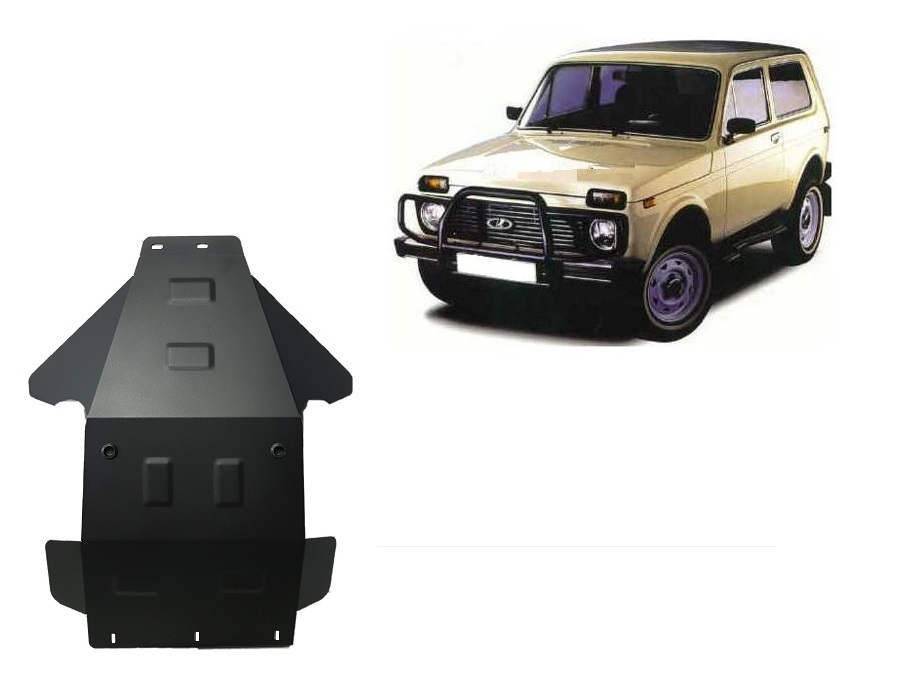 Steel skid plate for Lada Niva