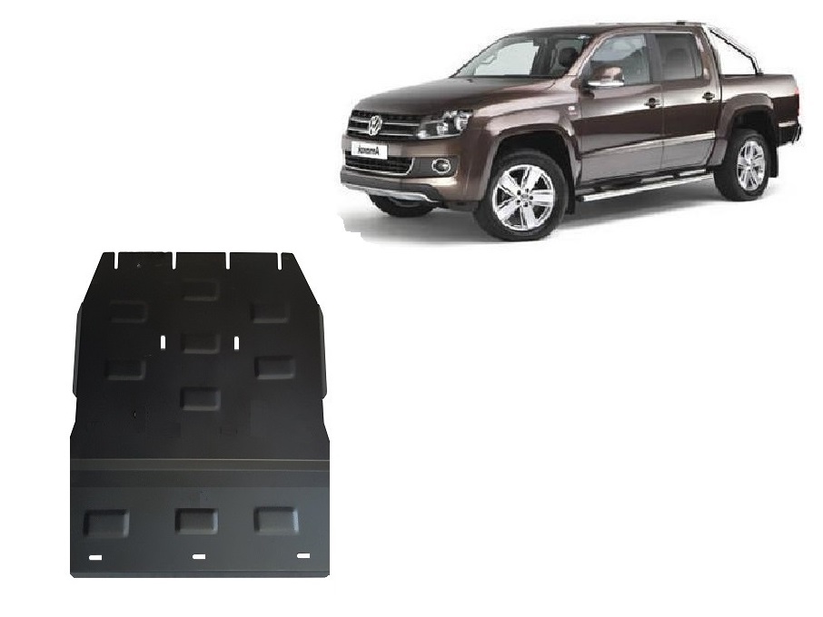 Steel gearbox and differential skid plate for Volkswagen Amarok -  V6 automat