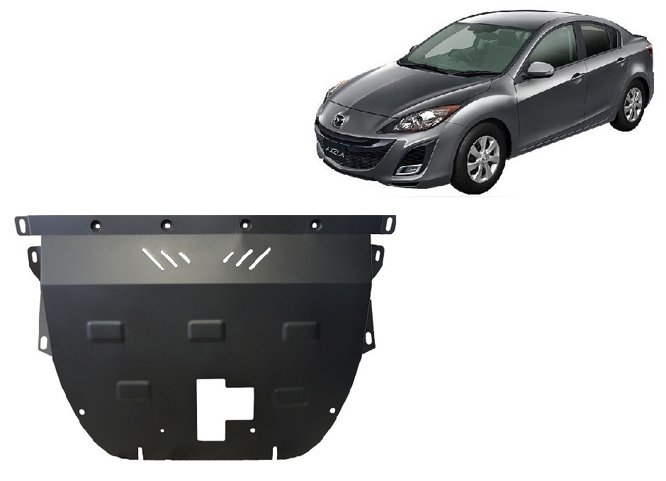 Steel skid plate for Mazda Axela