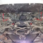 Underside view steel skid plate A4 B9