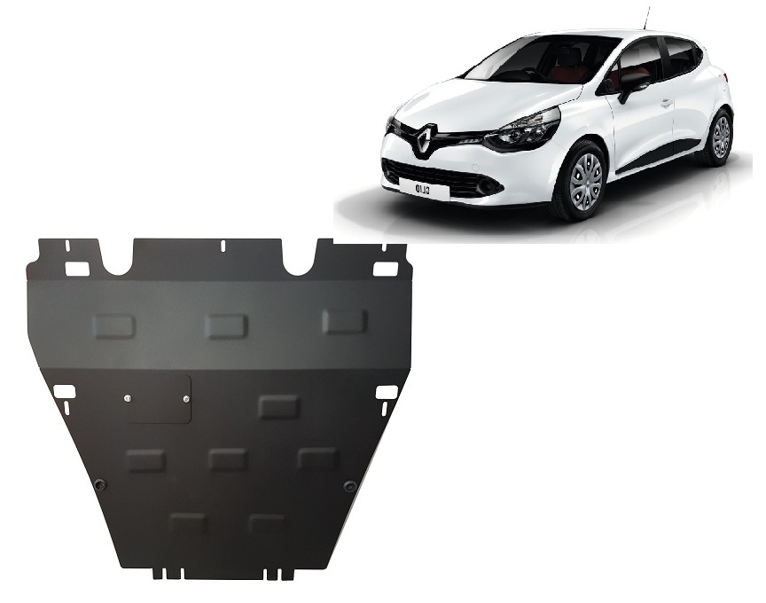 Steel skid plate for the protection of the engine and the gearbox for Renault Clio 4