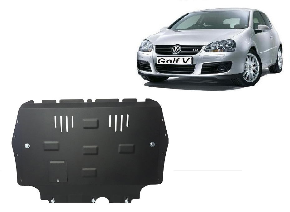 Steel skid plate for Vw golf mk5