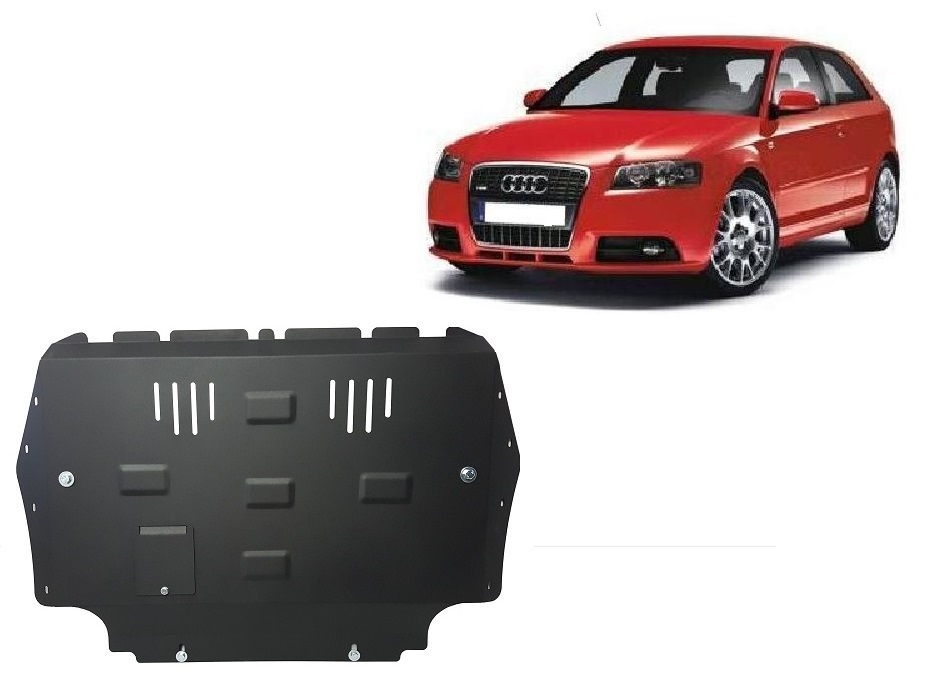 Steel skid plate for the protection of the engine and the gearbox for Audi A3