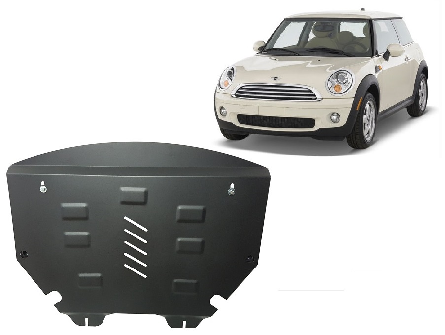 Steel skid plate for the protection of the engine and the gearbox for Mini Cooper R56
