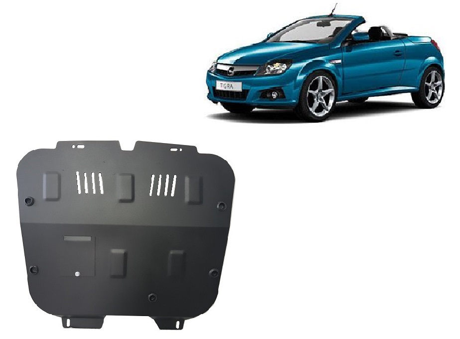 Steel skid plate for Opel Tigra B