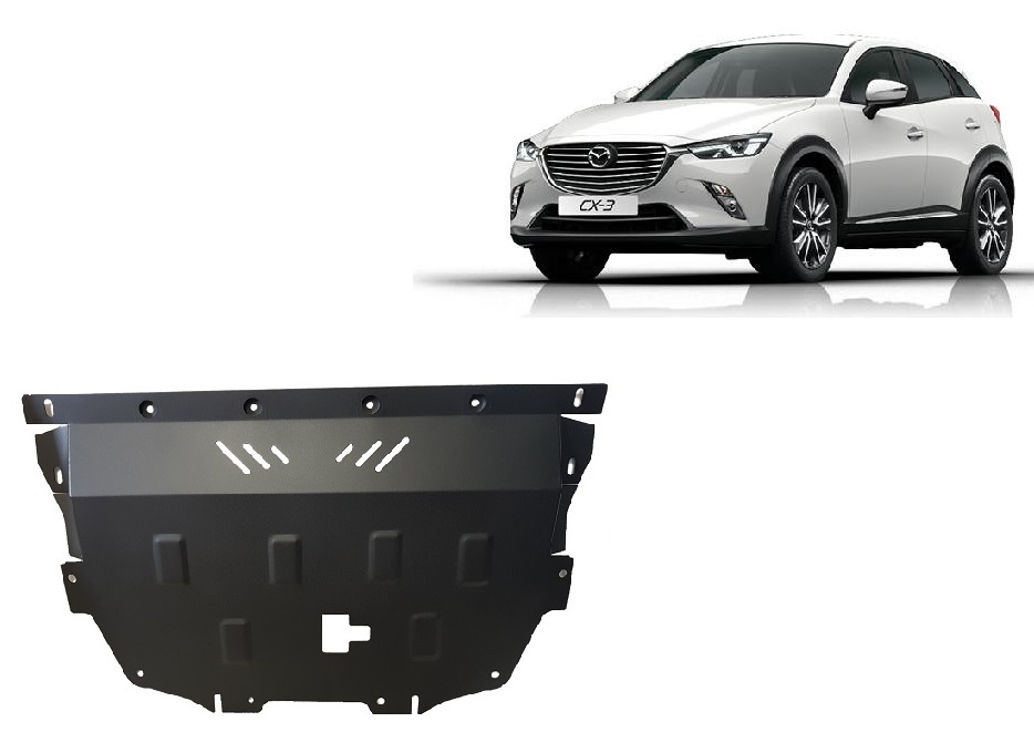 Steel skid plate for Mazda CX3