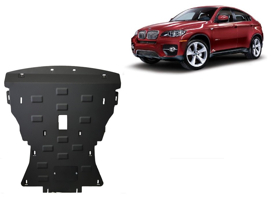 Steel skid plate for BMW X6 E71