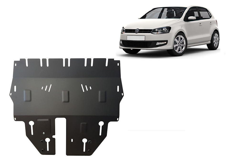 Steel skid plate for VW Polo