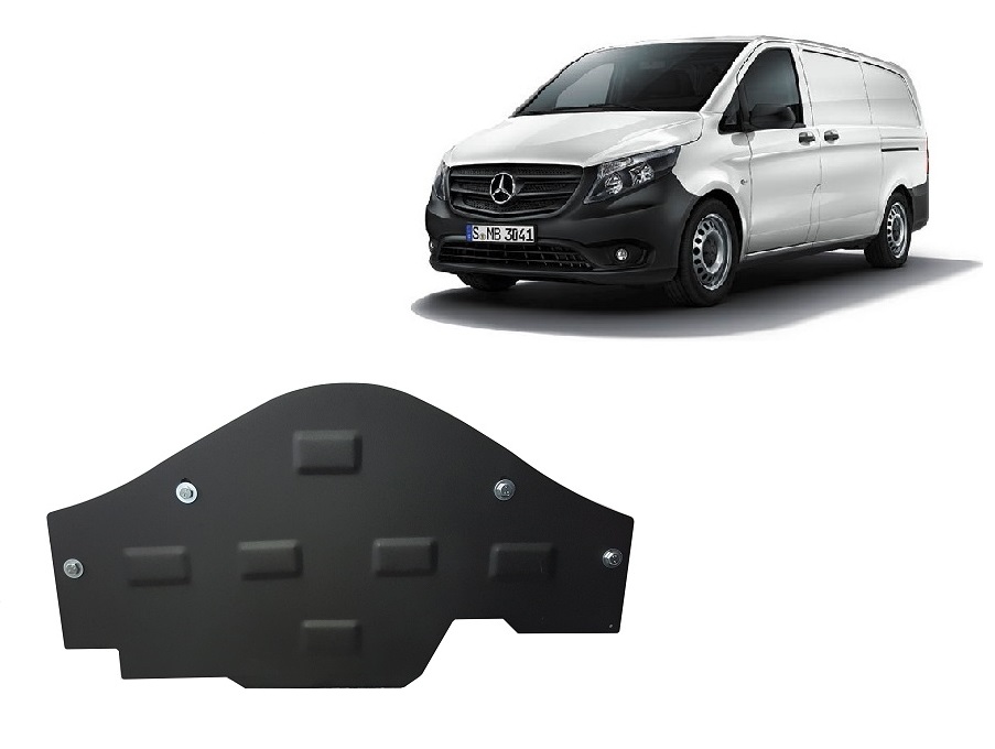 Steel skid plate for the protection of the Stop&Go system Mercedes Vito W447, 4x2, 1.6 D