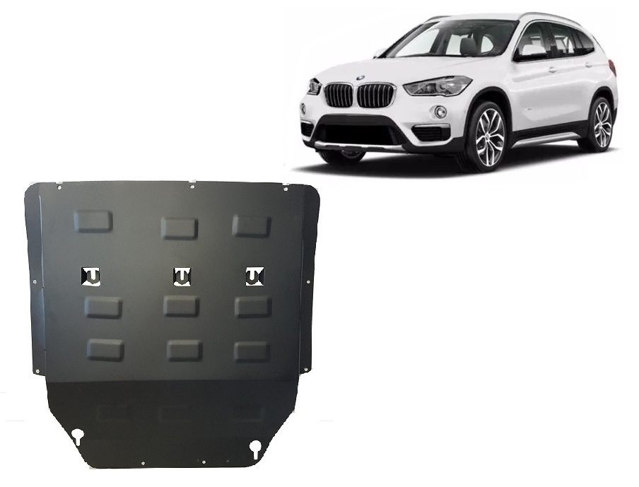 Steel skid plate for BMW X1 F48