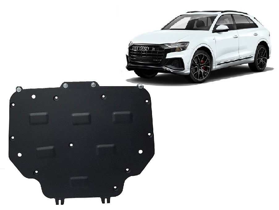 Steel gearbox skid plate for Audi Q8