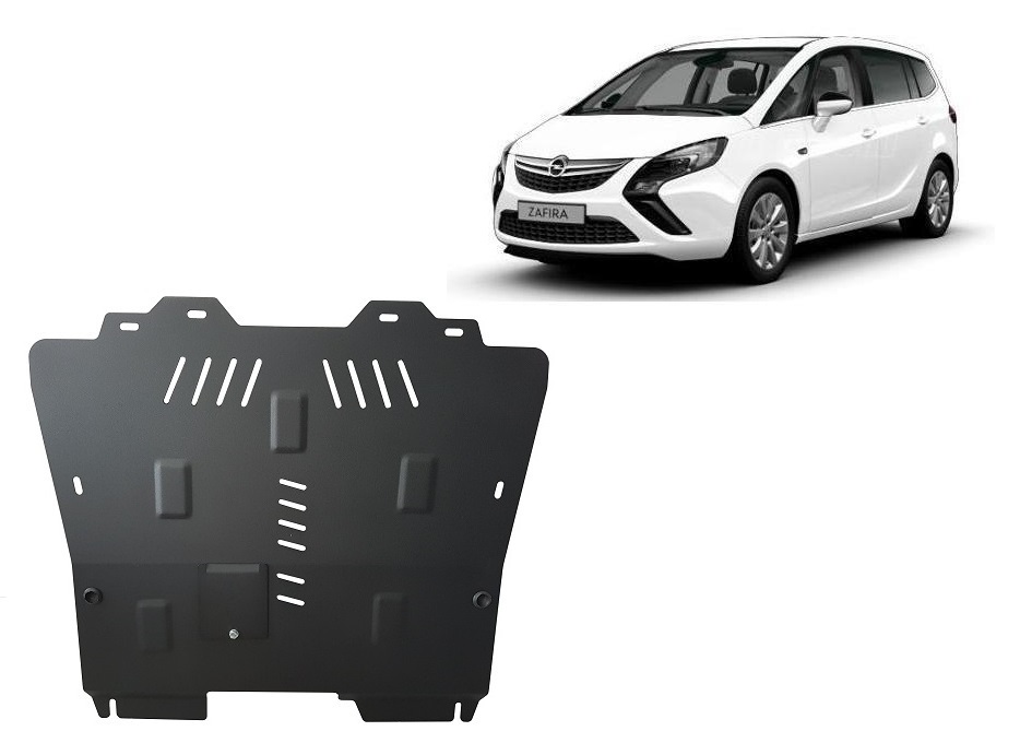 Steel skid plate for Opel Zafira C