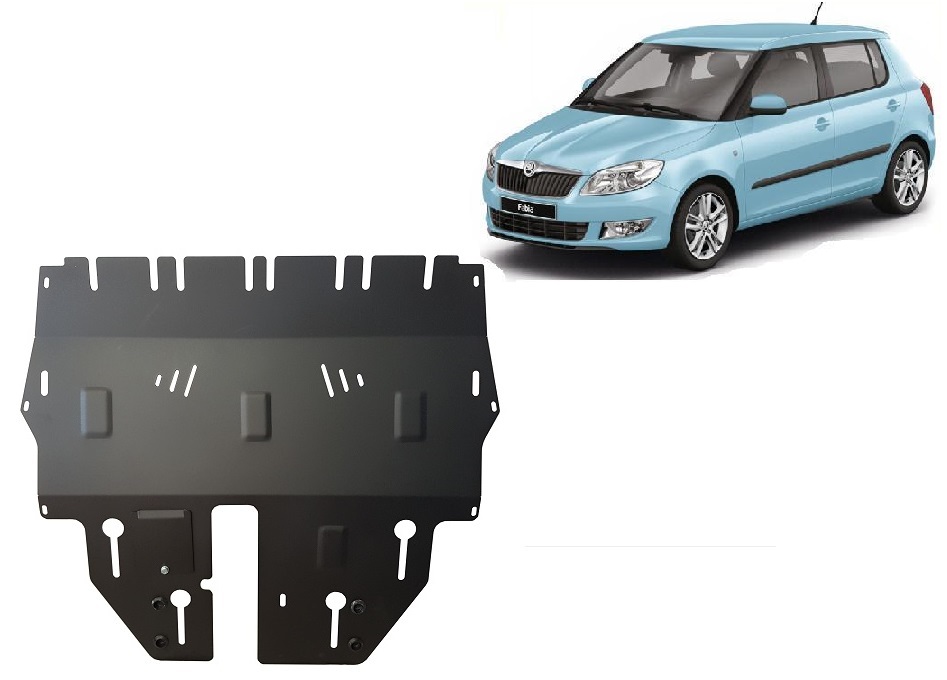 Steel skid plate for Skoda Fabia 3