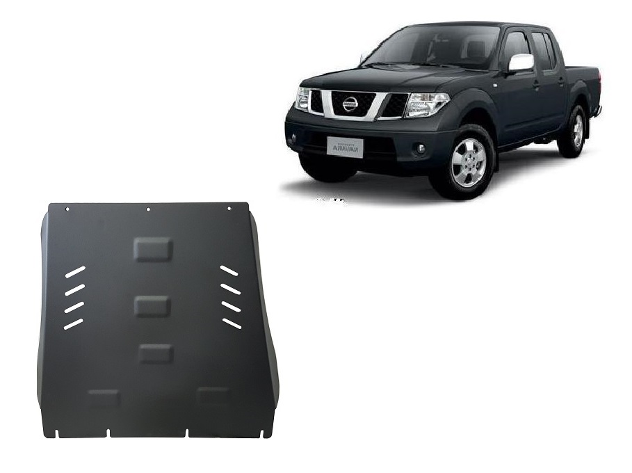 Steel gearbox skid plate for Nissan Navara D40