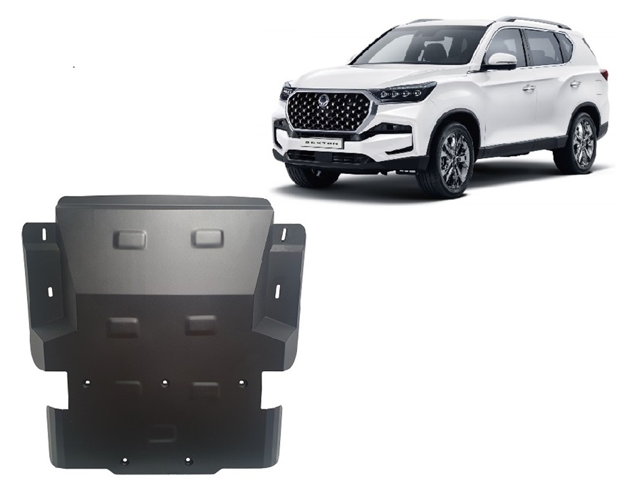 Steel skid plate for SsangYong Rexton