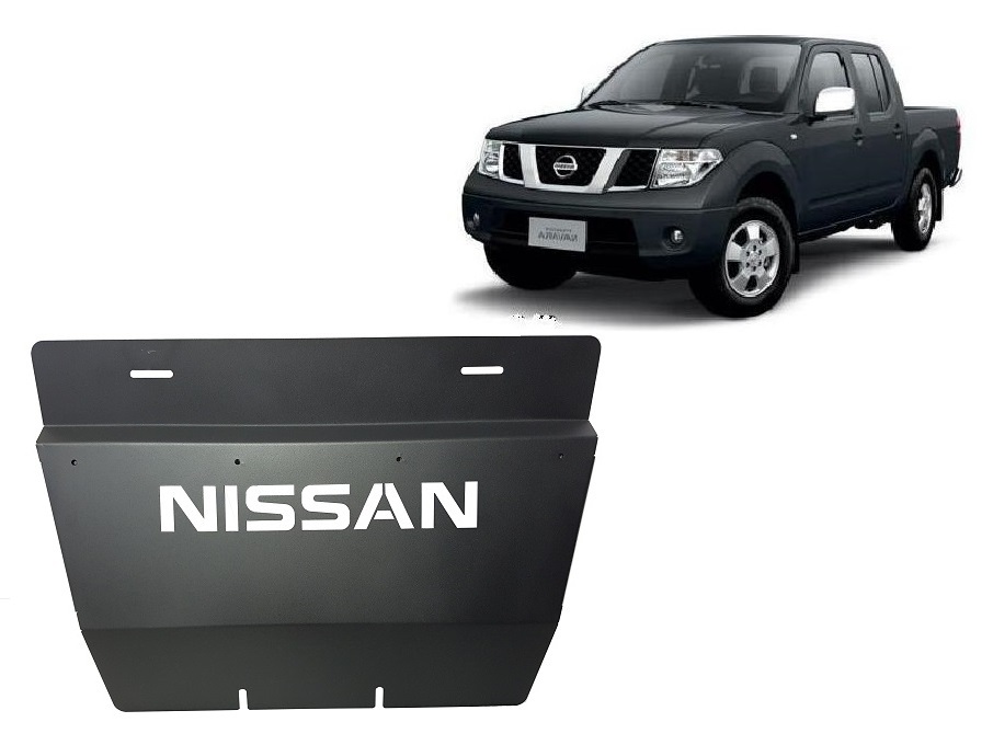 Steel radiator skid plate for Nissan Navara D40