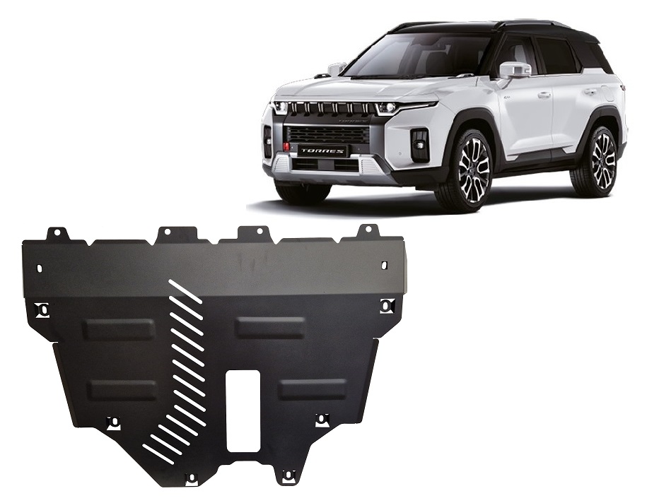Steel skid plate for Ssangyong Torres