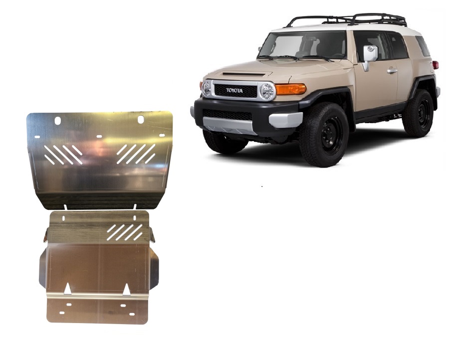 Aluminum skid plate for FJ Cruiser