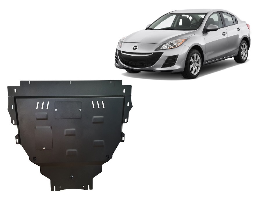 Steel skid plate for Mazda 3