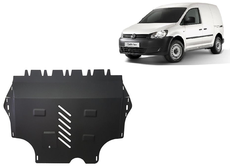 Steel skid plate for VW Caddy