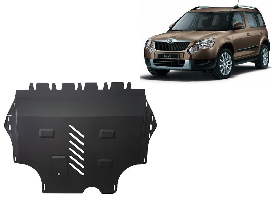 Steel skid plate for Skoda Yeti