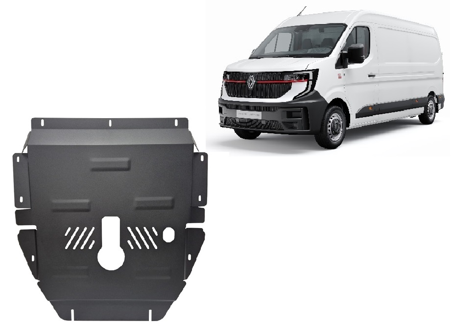 Steel skid plate for Renault Master