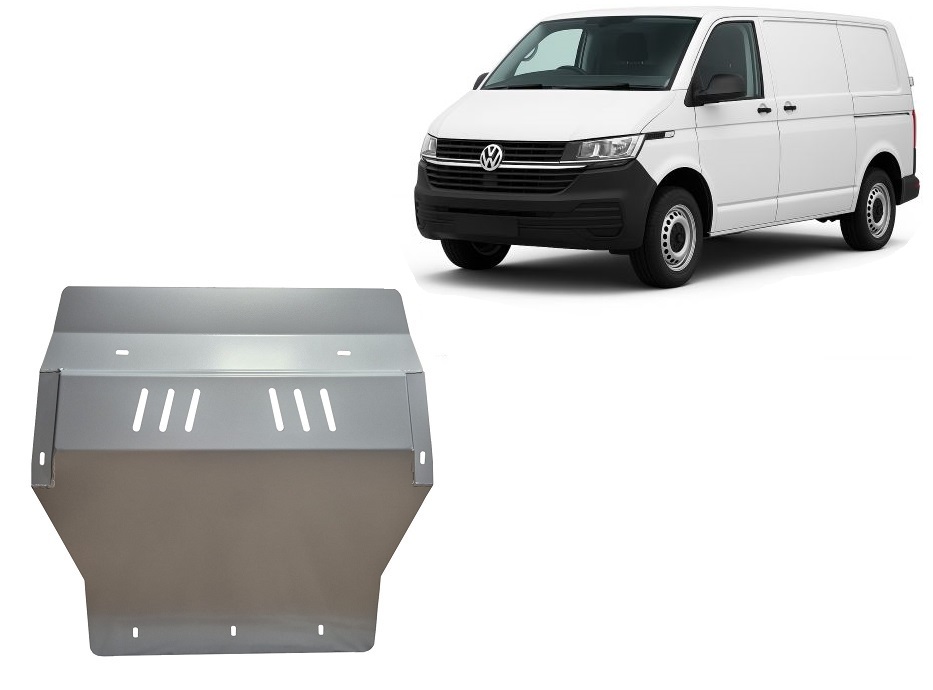 Galvanized steel skid plate for Volkswagen Transporter T6.1