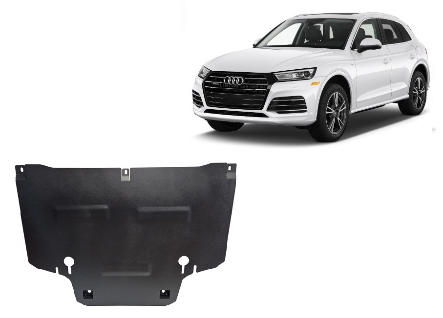 Steel gearbox skid plate for Audi Q5