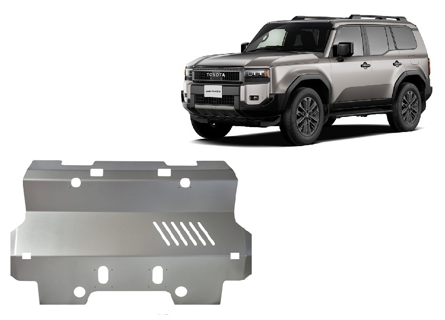 Aluminum radiator skid plate for Toyota Land Cruiser 250