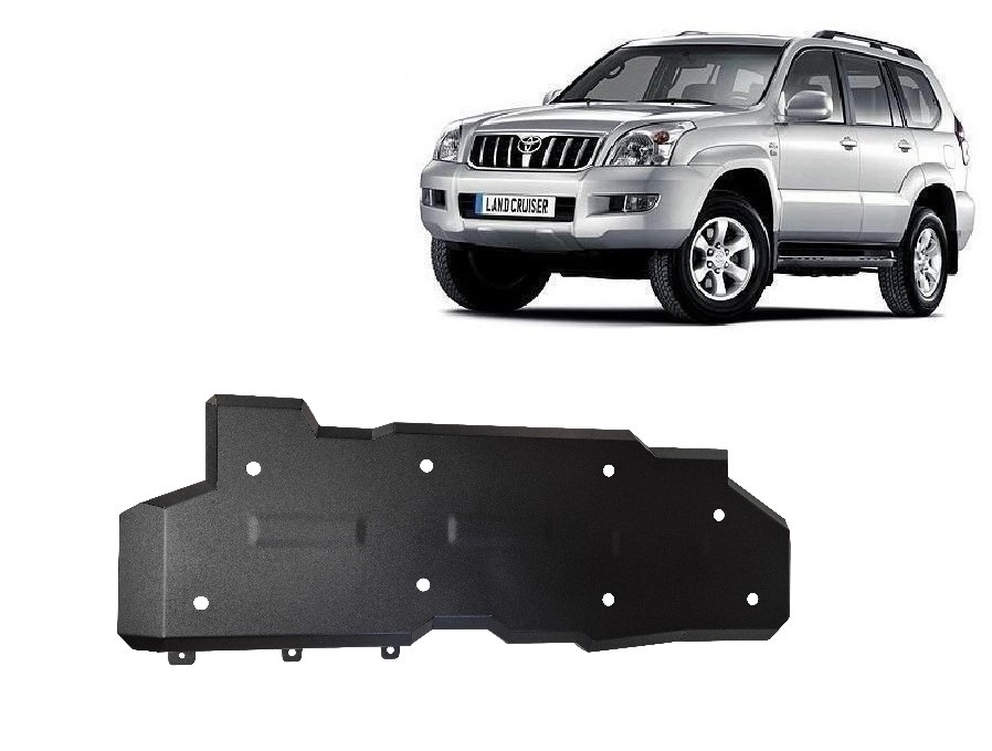 Steel fuel tank skid plate  for Toyota Land Cruiser J120 - for 5 doors model