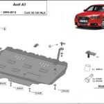 Engine and gearbox guard aluminum underbody shield for Audi A3