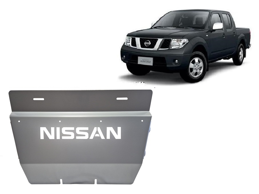 Aluminum radiator skid plate for Nissan Navara D40