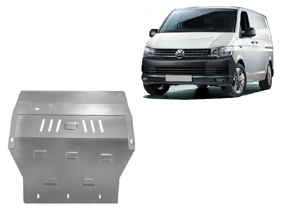 Galvanized steel skid plate for Volkswagen Transporter T6