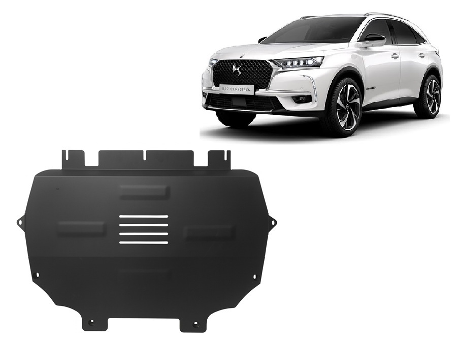Citroen DS7 Crossback (2017-2026) Engine, Gearbox, Radiator Skid Plate - 2 mm Steel