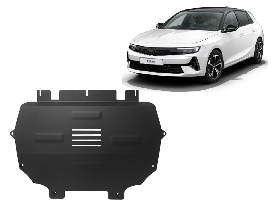 Opel Astra L (2021-2026) Engine, Gearbox, Radiator Skid Plate - 2 mm Steel