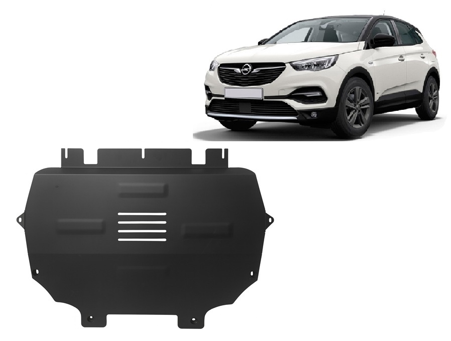 Opel Grandland X (2017-2026) Engine, Gearbox, Radiator Skid Plate - 2 mm Steel