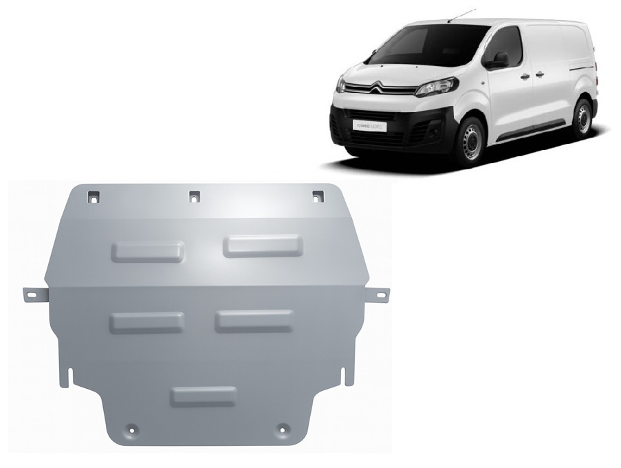 Citroen Dispatch (2016-2026) Engine, Gearbox, Radiator Skid Plate - 3 mm Aluminum