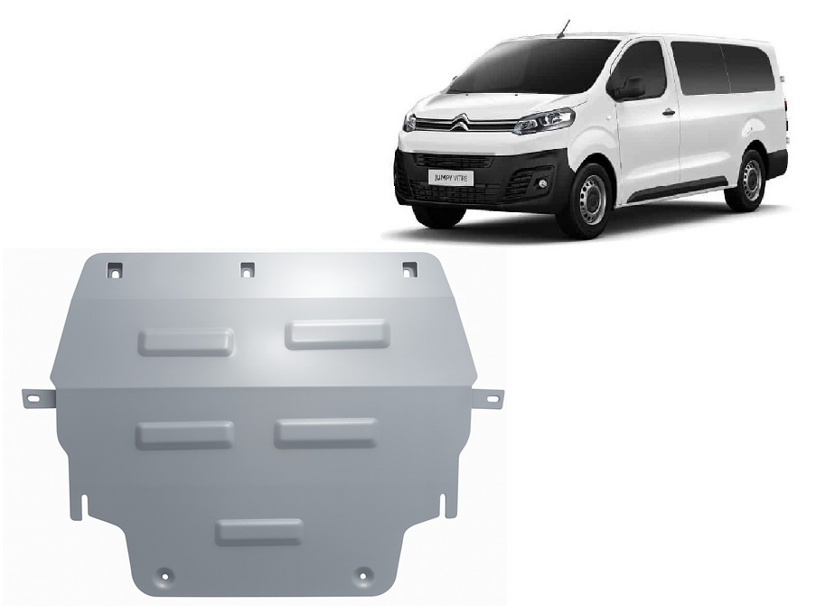 Citroen Jumpy (2016-2026) Engine, Gearbox, Radiator Skid Plate - 3 mm Aluminum