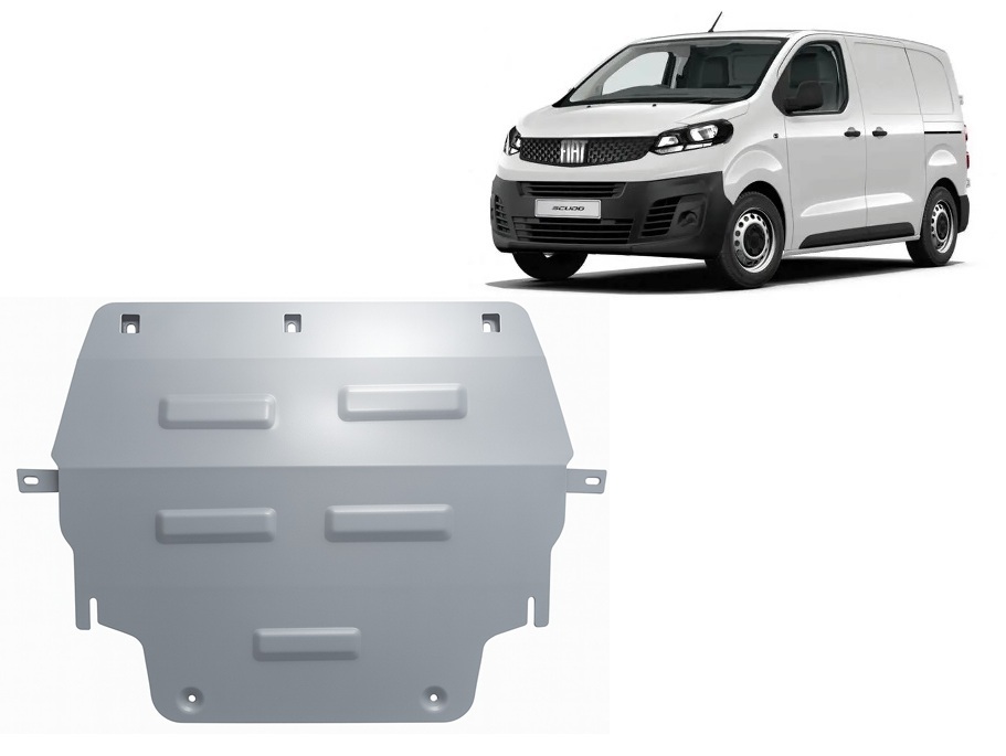 Fiat Scudo (2022-2026) Engine, Gearbox, Radiator Skid Plate - 3 mm Aluminum