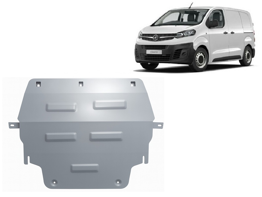 Opel Vivaro (2019-2026) Engine, Gearbox, Radiator Skid Plate - 3 mm Aluminum