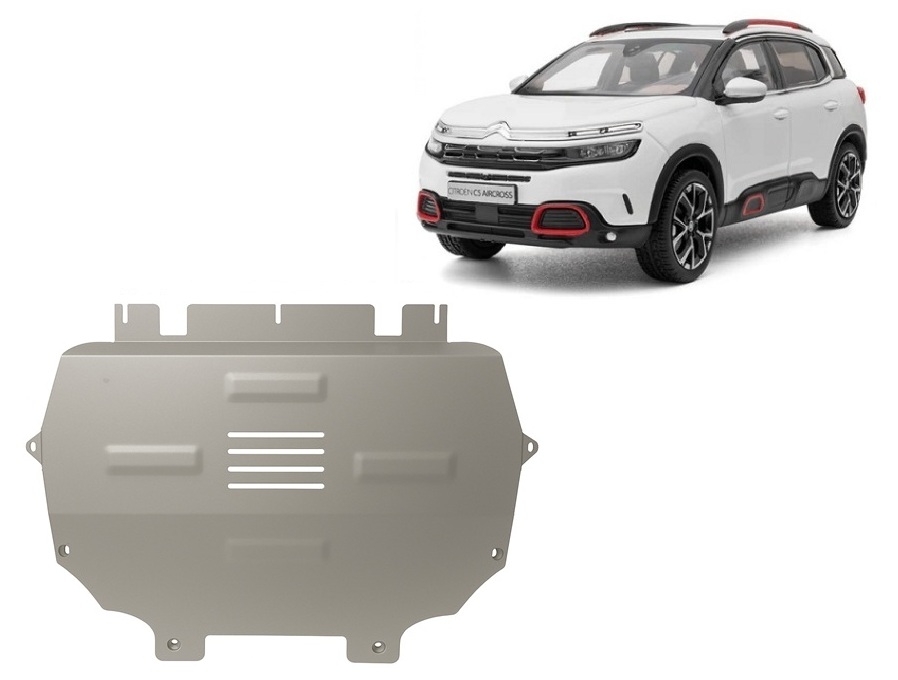Citroen C5 Aircross (2017-2026) Engine, Front Bumper, Gearbox, Radiator Skid Plate - 3 mm Aluminum