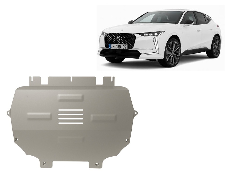 Citroen DS4 II (2021-2026) Engine, Front Bumper, Gearbox, Radiator Skid Plate - 3 mm Aluminum