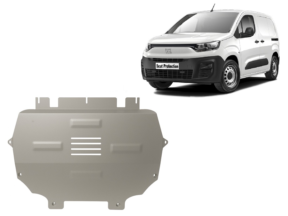 Fiat Doblo (2023-2026) Engine, Front Bumper, Gearbox, Radiator Skid Plate - 3 mm Aluminum