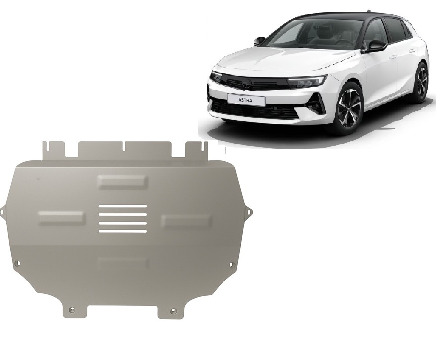 Opel Astra L (2021-2026) Engine, Front Bumper, Gearbox, Radiator Skid Plate - 3 mm Aluminum