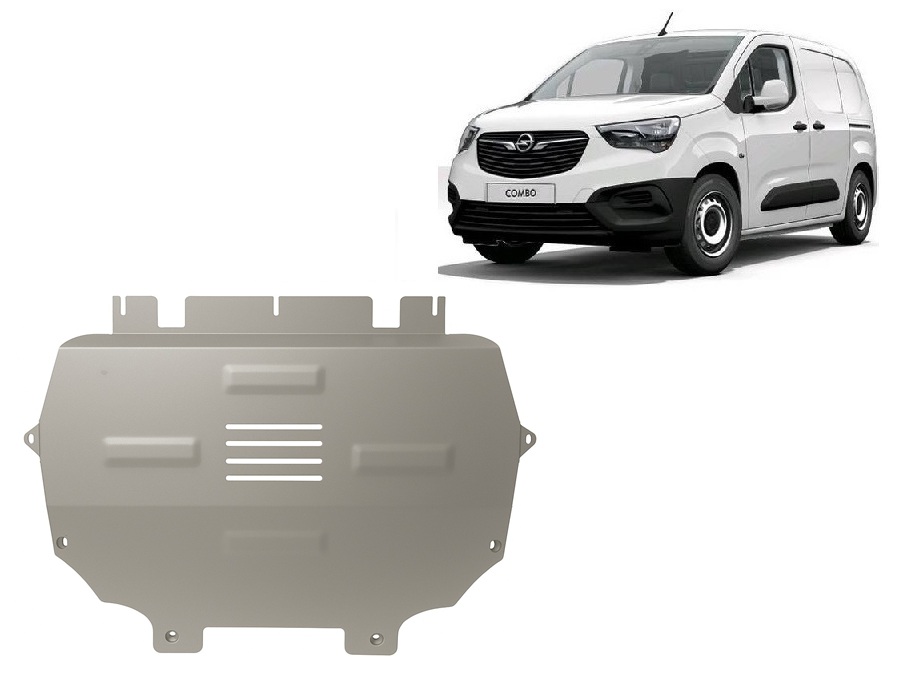 Opel Combo E (2018-2026) Engine, Front Bumper, Gearbox, Radiator Skid Plate - 3 mm Aluminum