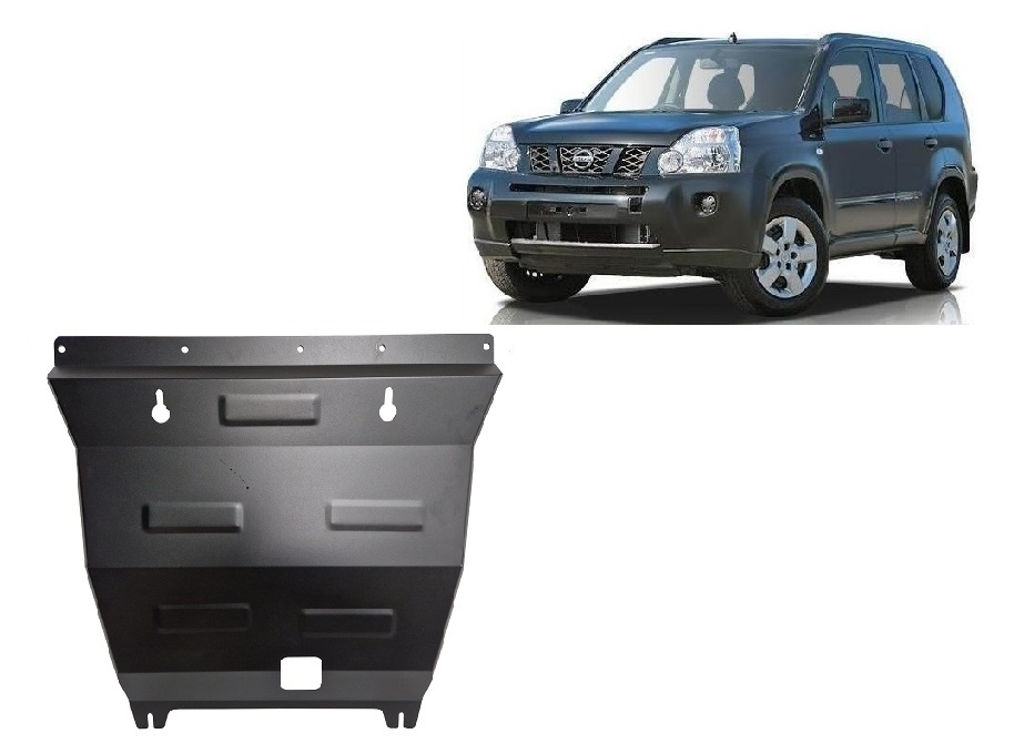 Nissan X-Trail T31 (2007-2013) Engine, Front Bumper, Gearbox, Radiator Skid Plate - 2 mm Steel