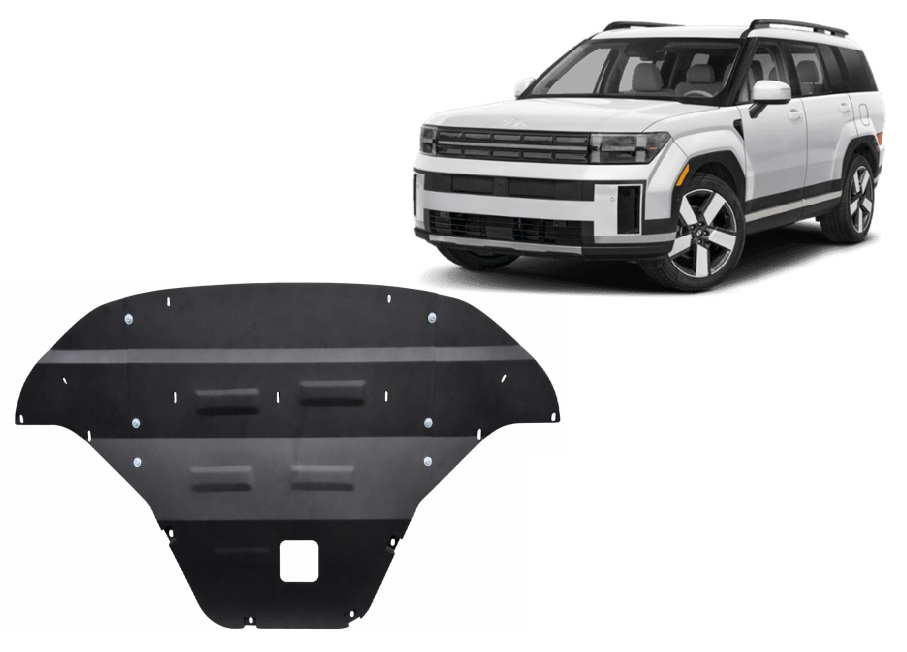 Hyundai Santa Fe (2024-2026) Engine, Front Bumper, Gearbox, Radiator Skid Plate - 2 mm Steel